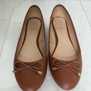 Primark Tan Bow Accent Flats